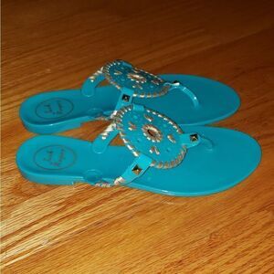 Jack Rogers Teal Jellis Sandals